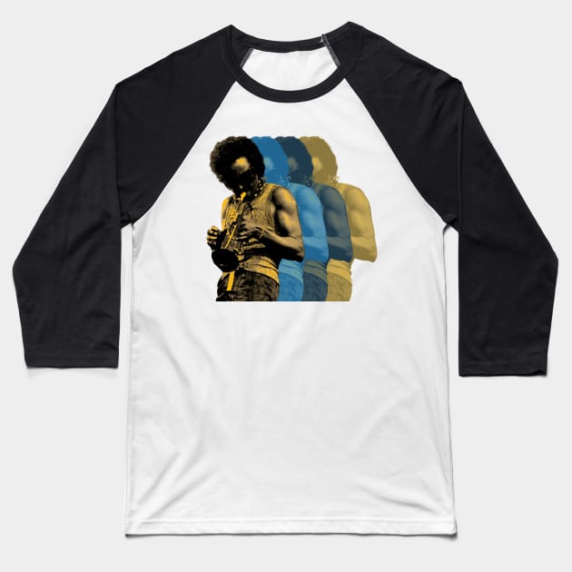 Vintage Miles Davis Rainbow Baseball T-Shirt by Jina Botak